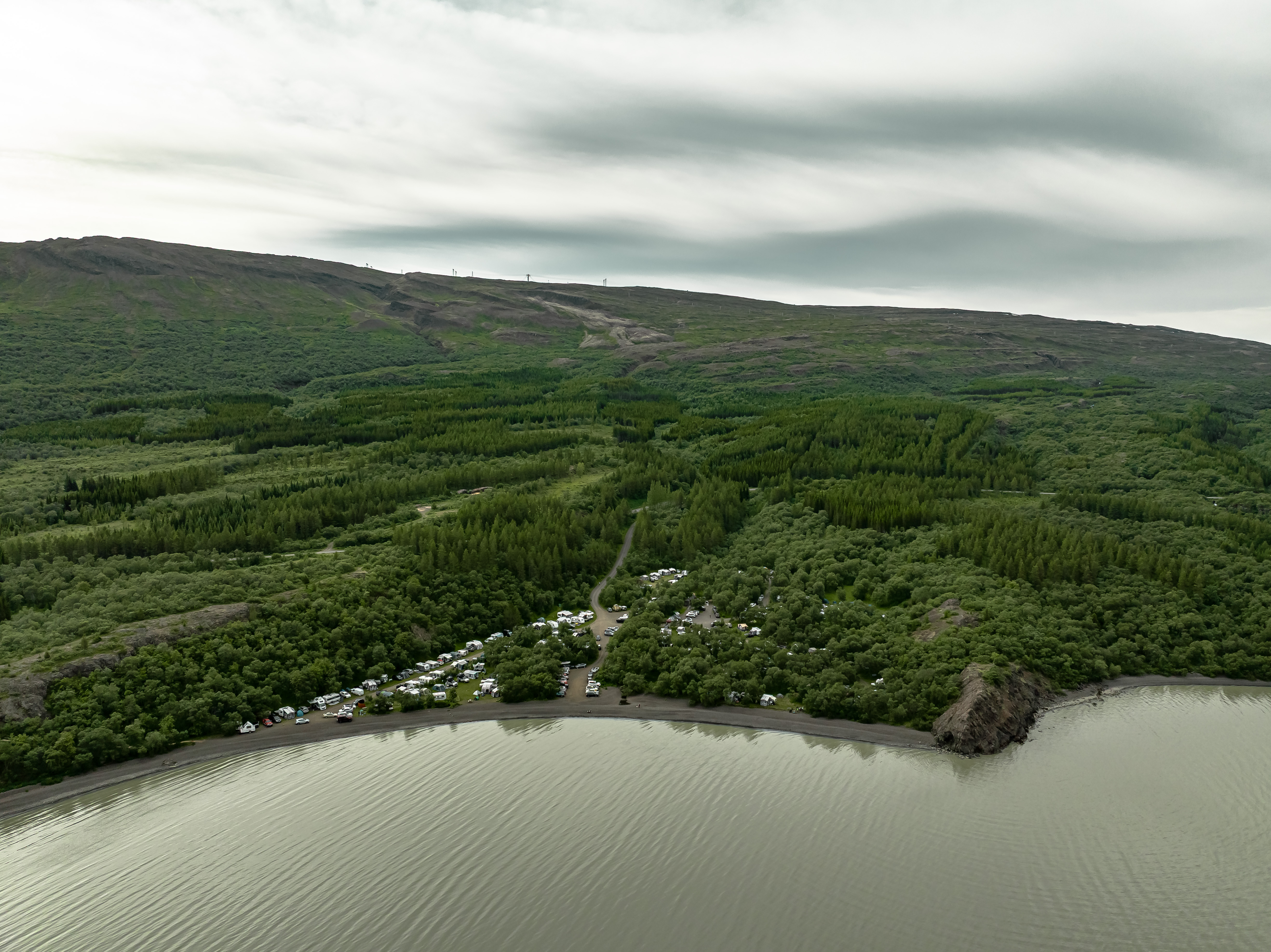 Hallormastadir camping site in eastern Iceland