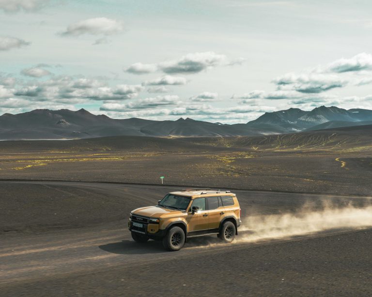 Toyota Land Cruiser 250 with 35" tires roaming the highlands of Iceland.